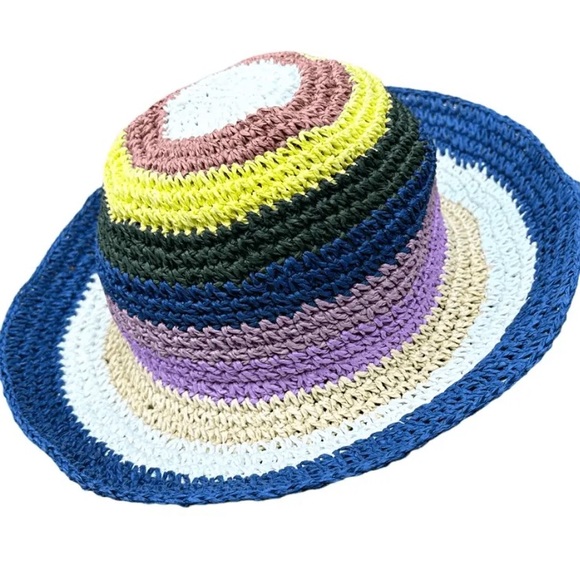 NWT HAT ATTACK Remy Multi Bucket Hat in Navy Stripe, Revolve, One Size, Ladies - Picture 4 of 7